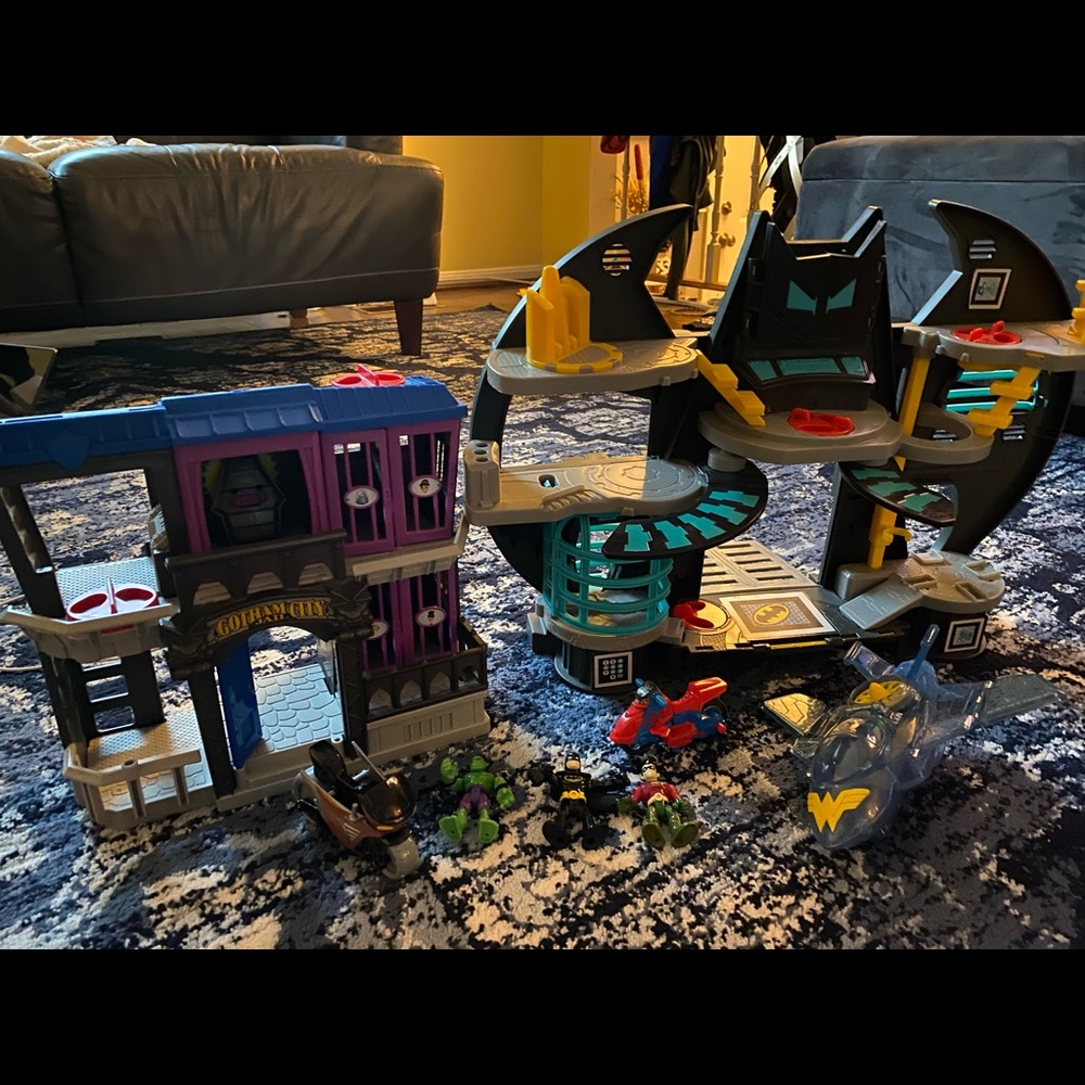 Imaginext Batcave and Gotham jail